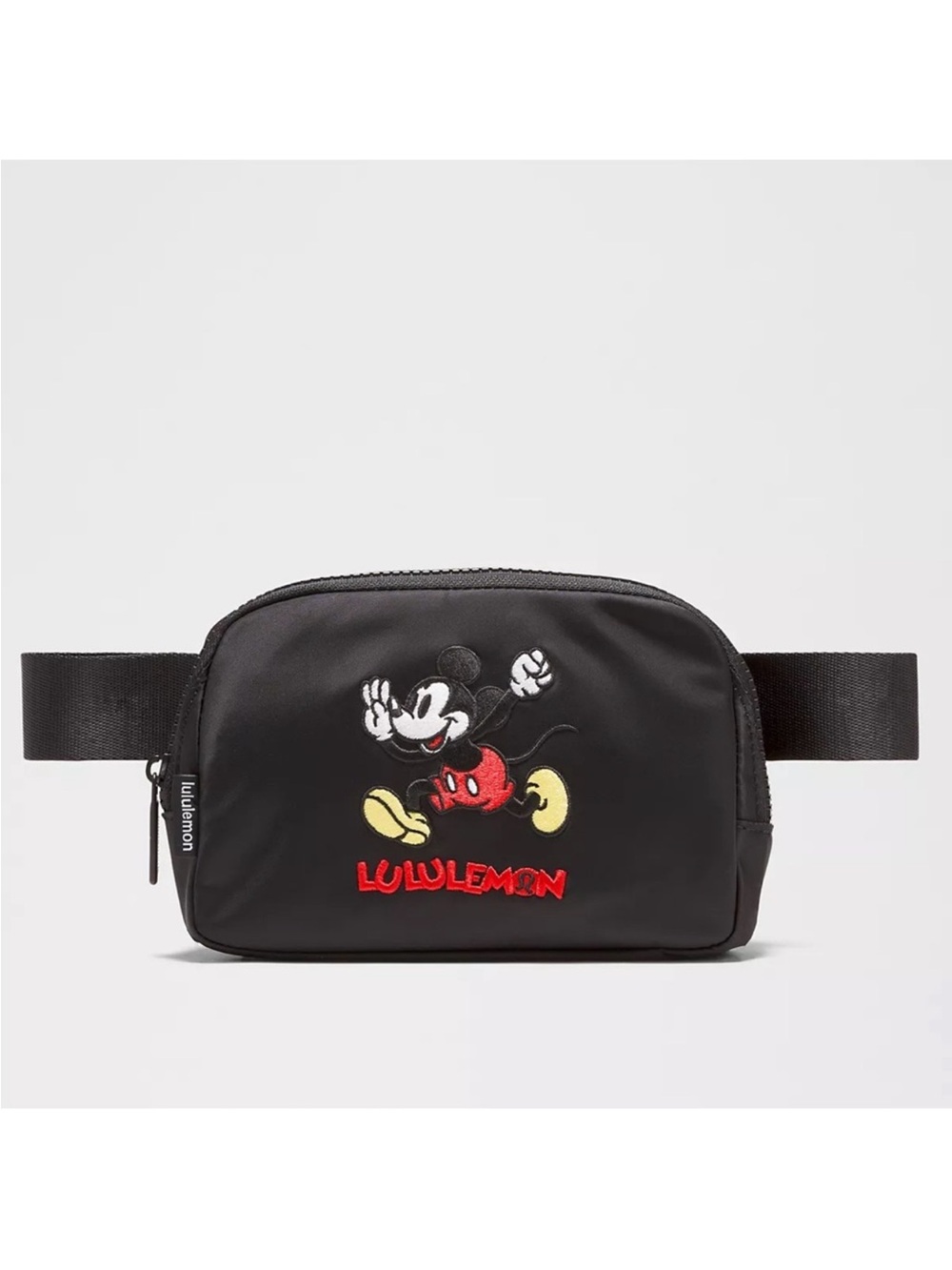 lululemon athletica Black Belt Bag with Mickey Mouse Embroidery